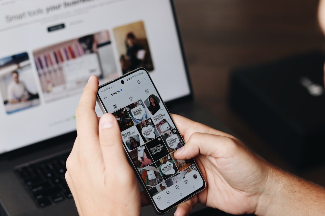 reporter posting on social media